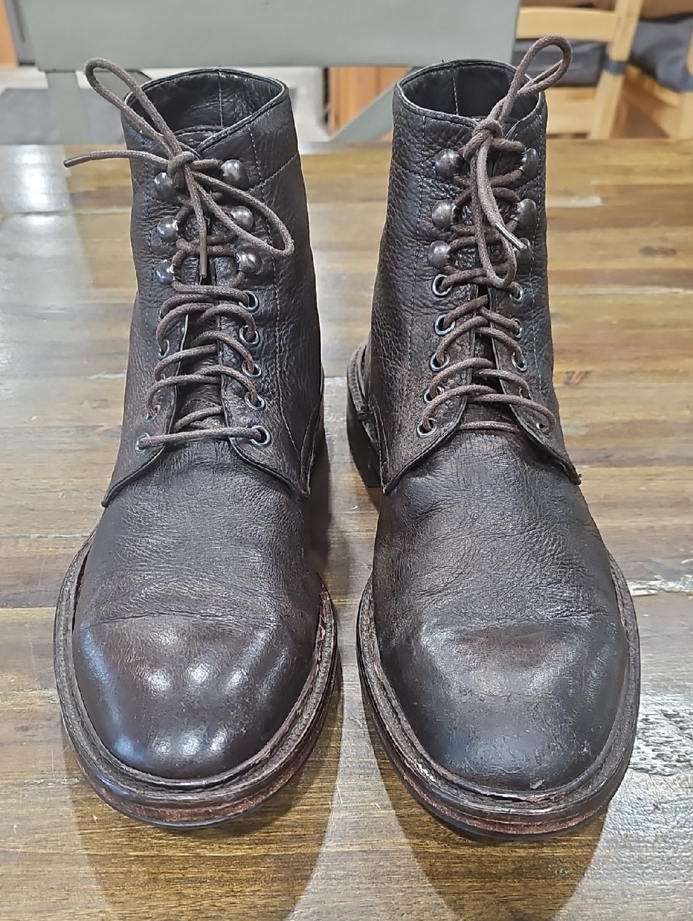 Frye Greyson Deerskin Lace Up Boot